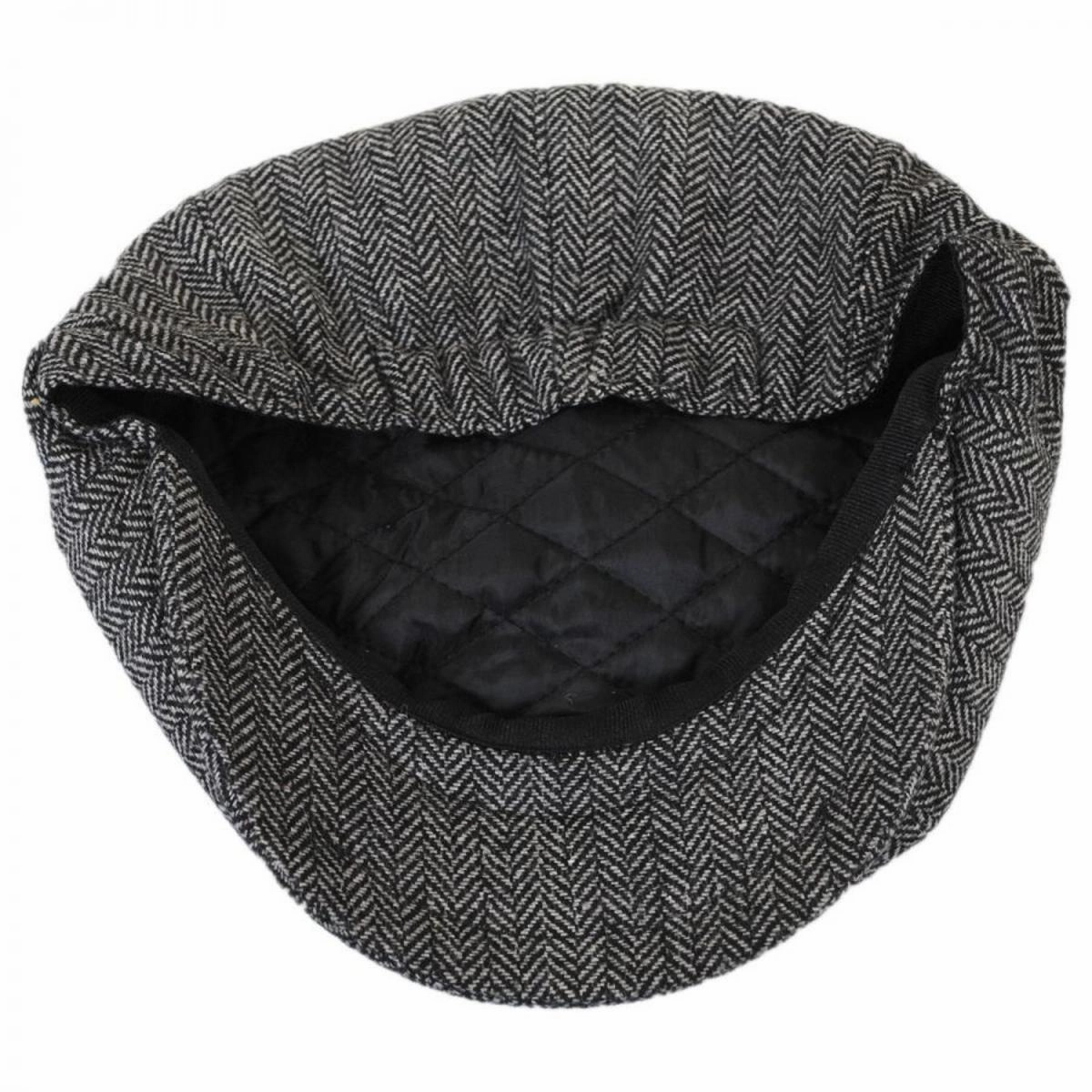Baby Herringbone Wool Blend Newsboy Cap