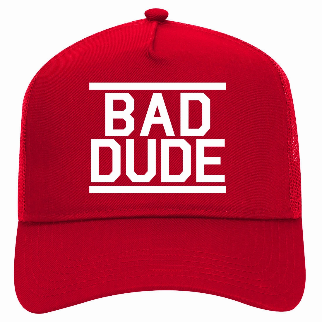 Bad Dude Retro Adult 5 Panel Mesh Trucker Hat