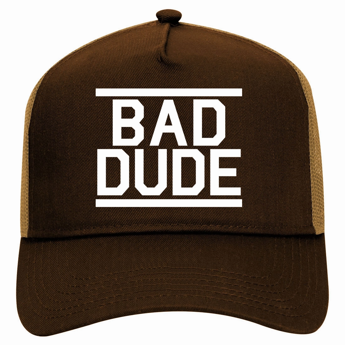 Bad Dude Retro Adult 5 Panel Mesh Trucker Hat