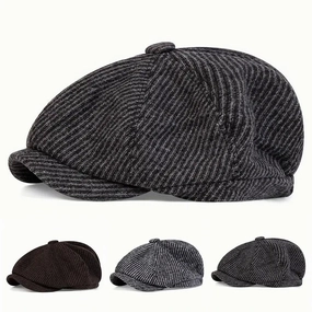 Baltimore Dark Striped Newsboy Cap