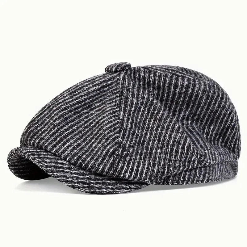 Baltimore Dark Striped Newsboy Cap