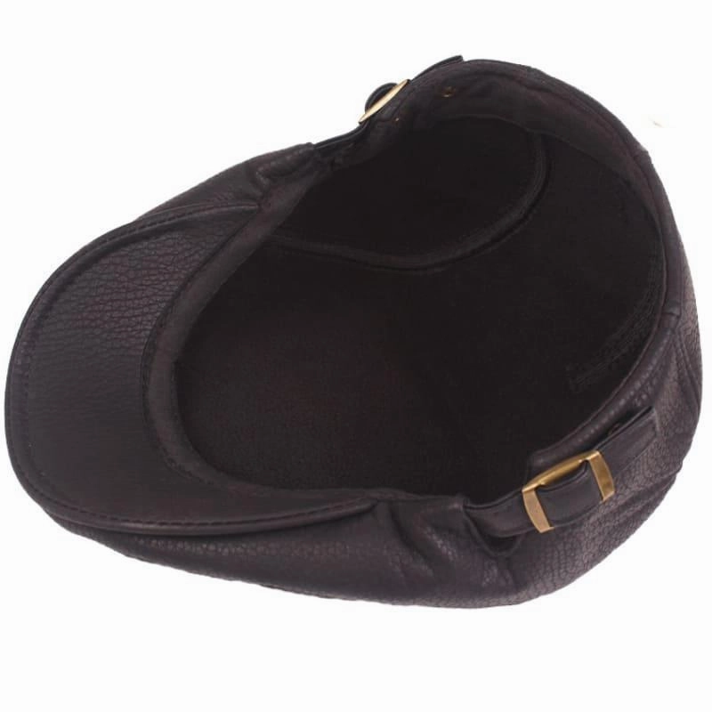 Barklay Leather Flat Cap