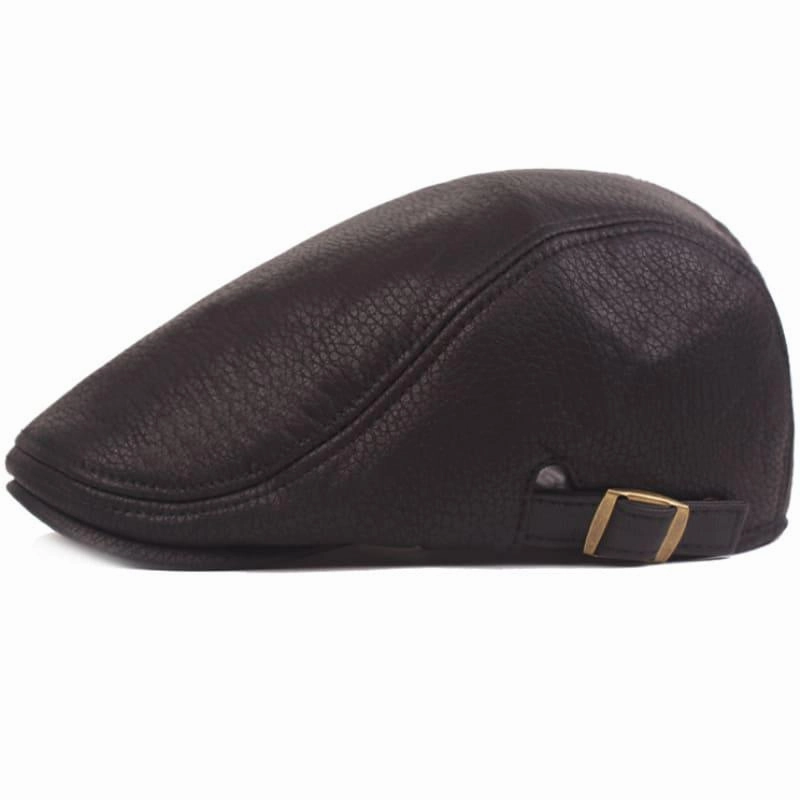 Barklay Leather Flat Cap
