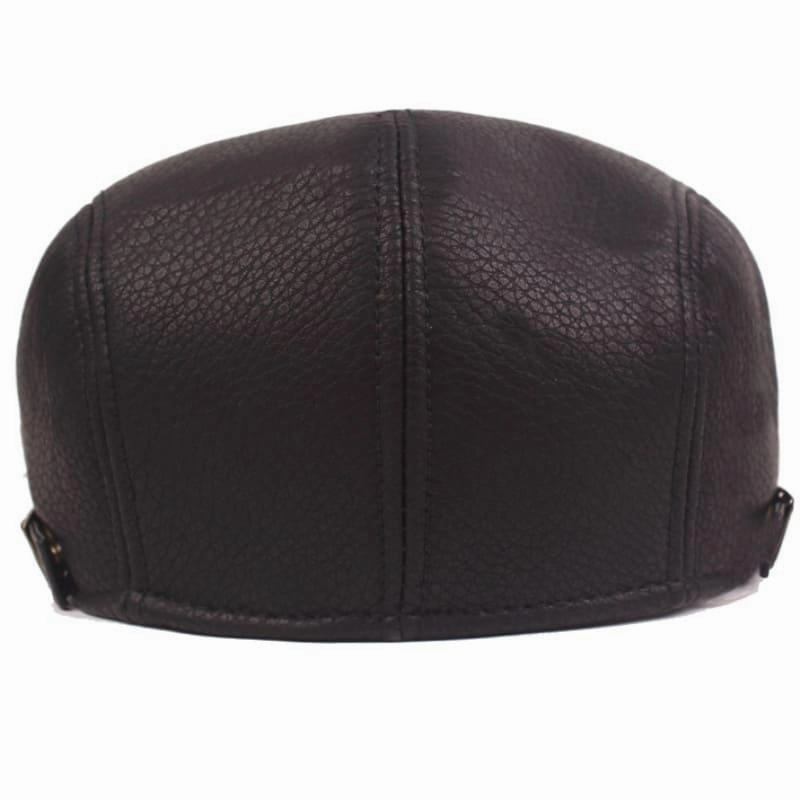 Barklay Leather Flat Cap