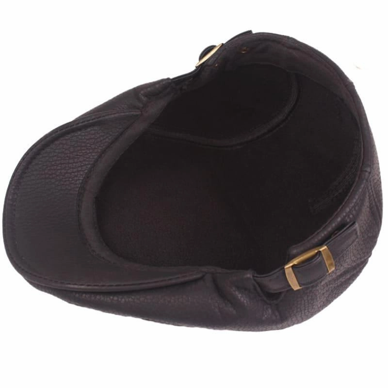 Barklay Leather Flat Cap