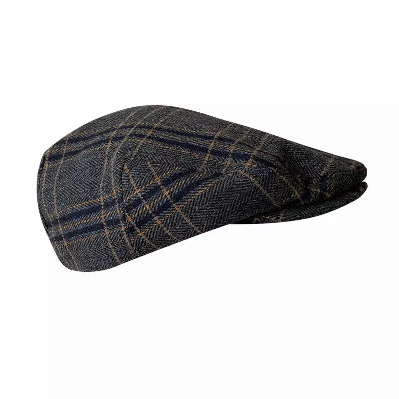 Barrow Gray Tartan Wool Flat Cap