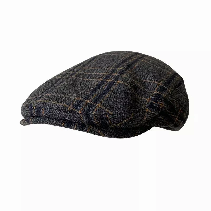 Barrow Gray Tartan Wool Flat Cap