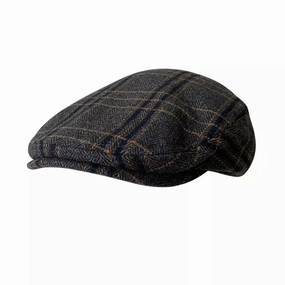 Barrow Gray Tartan Wool Flat Cap