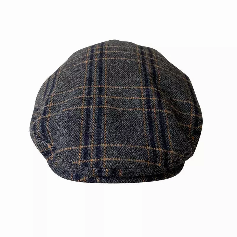 Barrow Gray Tartan Wool Flat Cap