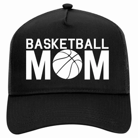 Basketball Mom Retro Adult 5 Panel Mesh Trucker Hat