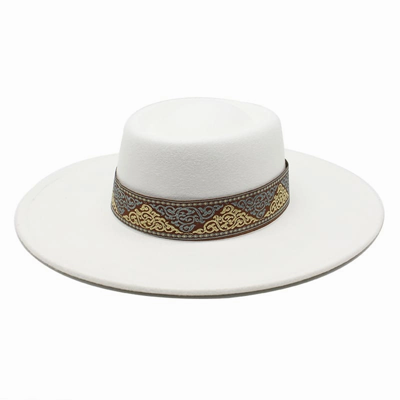 Bauhinia Wide-Brimmed Porkpie Hat