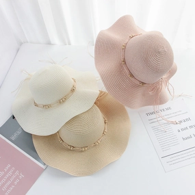 Beaded Hat Women's Summer Sun UV Beach