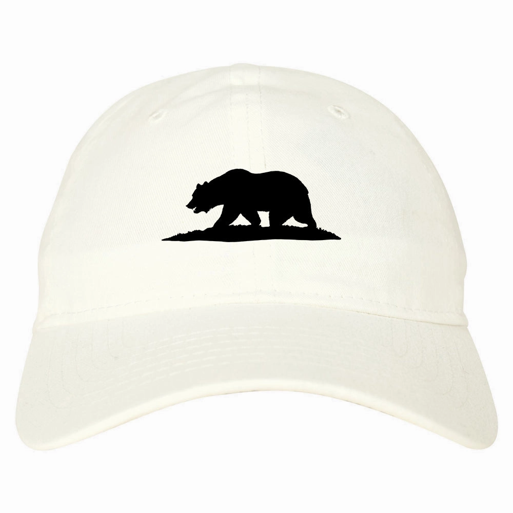 Bear Logo California Republic Mens Dad Hat Baseball Cap
