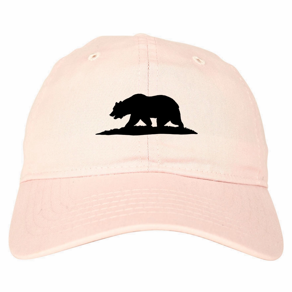 Bear Logo California Republic Mens Dad Hat Baseball Cap