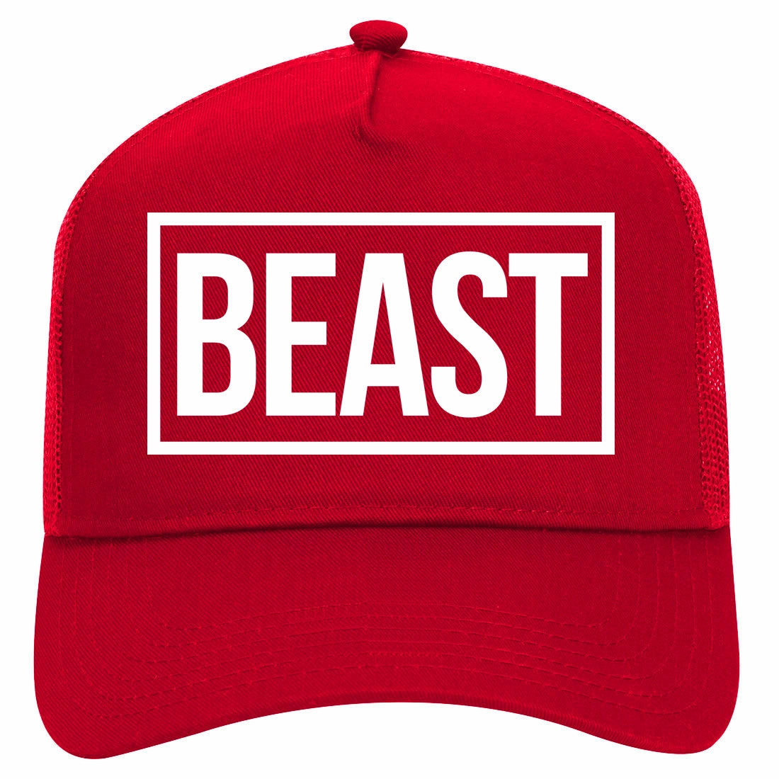 Beast Retro Adult 5 Panel Mesh Trucker Hat