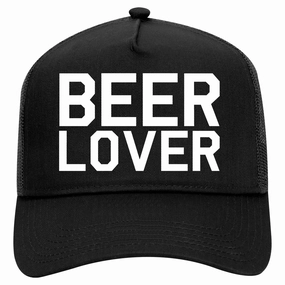 Beer Lover Drinking Retro Adult 5 Panel Mesh Trucker Hat