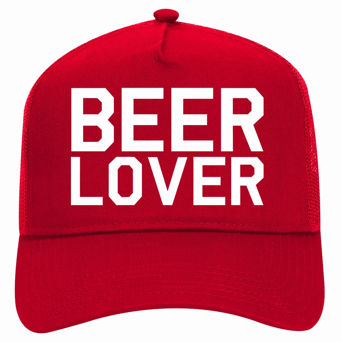 Beer Lover Drinking Retro Adult 5 Panel Mesh Trucker Hat