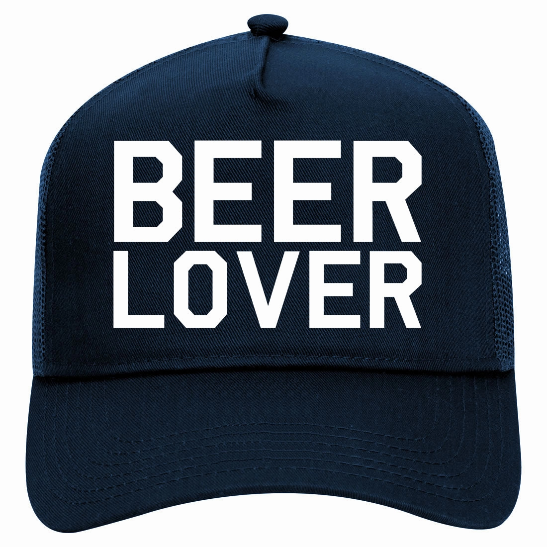 Beer Lover Drinking Retro Adult 5 Panel Mesh Trucker Hat
