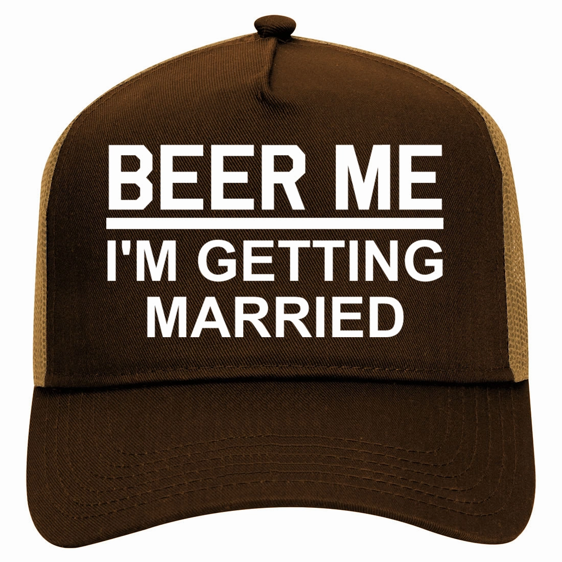 Beer Me Im Getting Married Groom Funny Bachelor Party Retro Adult 5 Panel Mesh Trucker Hat