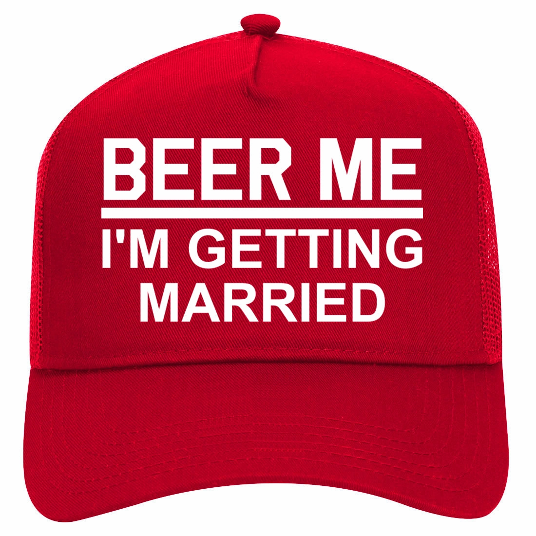 Beer Me Im Getting Married Groom Funny Bachelor Party Retro Adult 5 Panel Mesh Trucker Hat