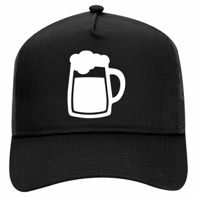 Beer Mug Pint Drinking Retro Adult 5 Panel Mesh Trucker Hat