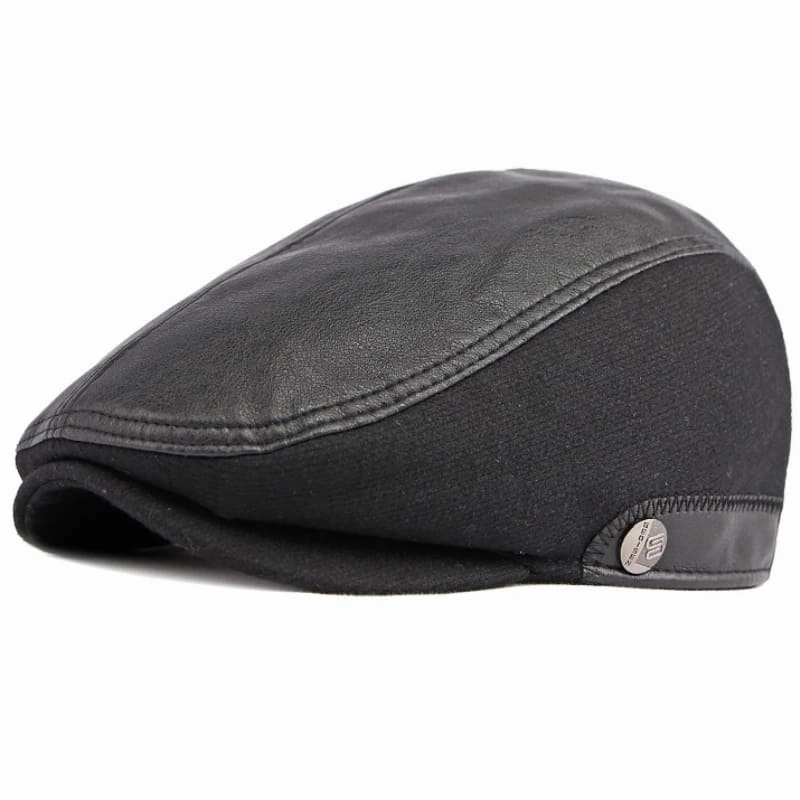 Belford Leather Earflaps Flat Cap