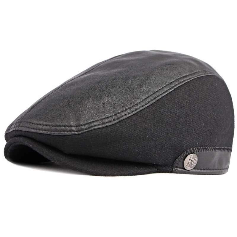 Belford Leather Earflaps Flat Cap