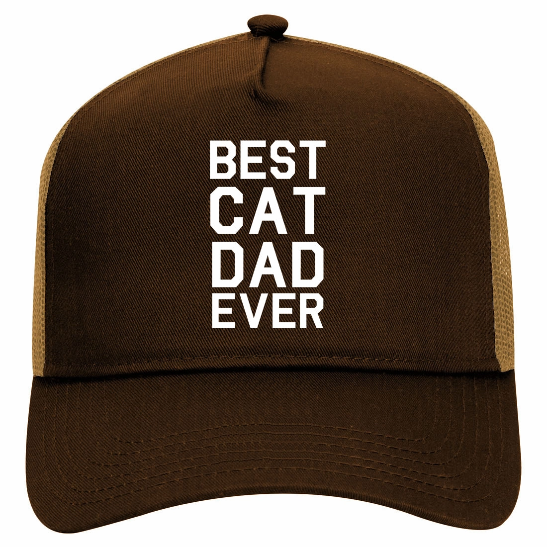 Best Cat Dad Ever Retro Adult 5 Panel Mesh Trucker Hat