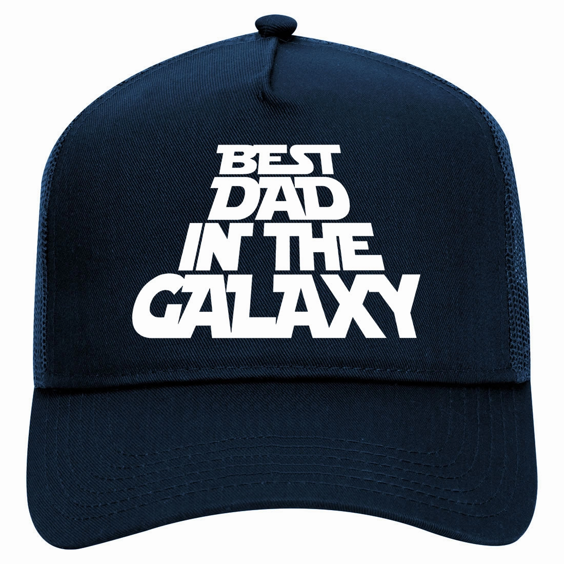 Best Dad In The Galaxy Retro Adult 5 Panel Mesh Trucker Hat
