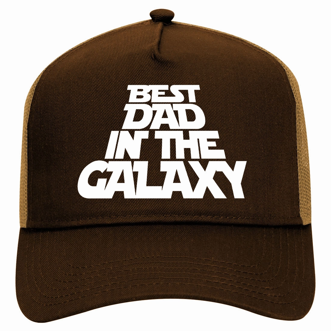 Best Dad In The Galaxy Retro Adult 5 Panel Mesh Trucker Hat