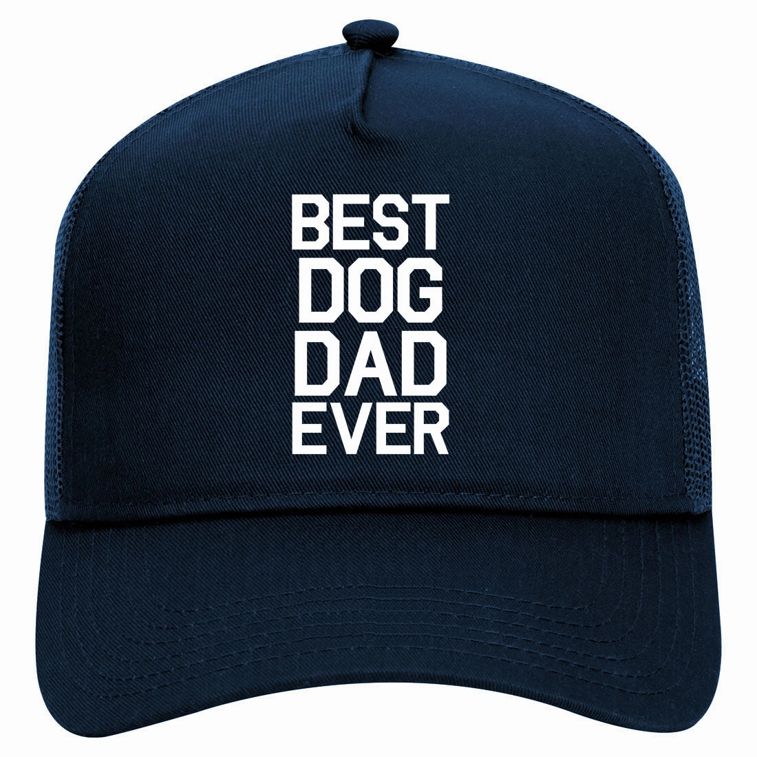 Best Dog Dad Ever Retro Adult 5 Panel Mesh Trucker Hat