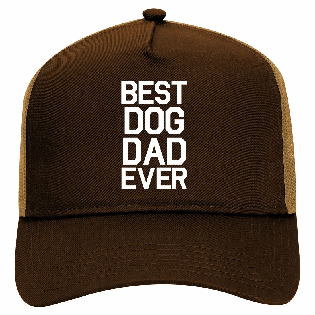 Best Dog Dad Ever Retro Adult 5 Panel Mesh Trucker Hat