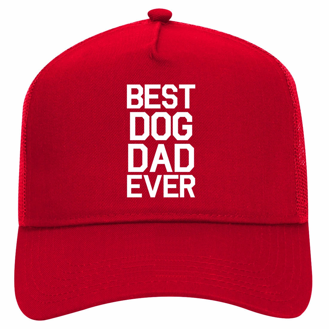 Best Dog Dad Ever Retro Adult 5 Panel Mesh Trucker Hat
