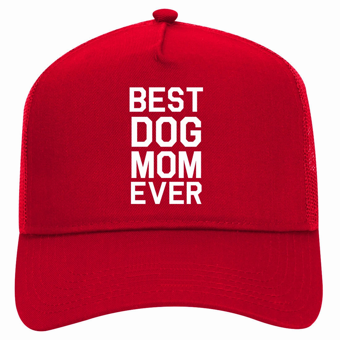 Best Dog Mom Ever Retro Adult 5 Panel Mesh Trucker Hat