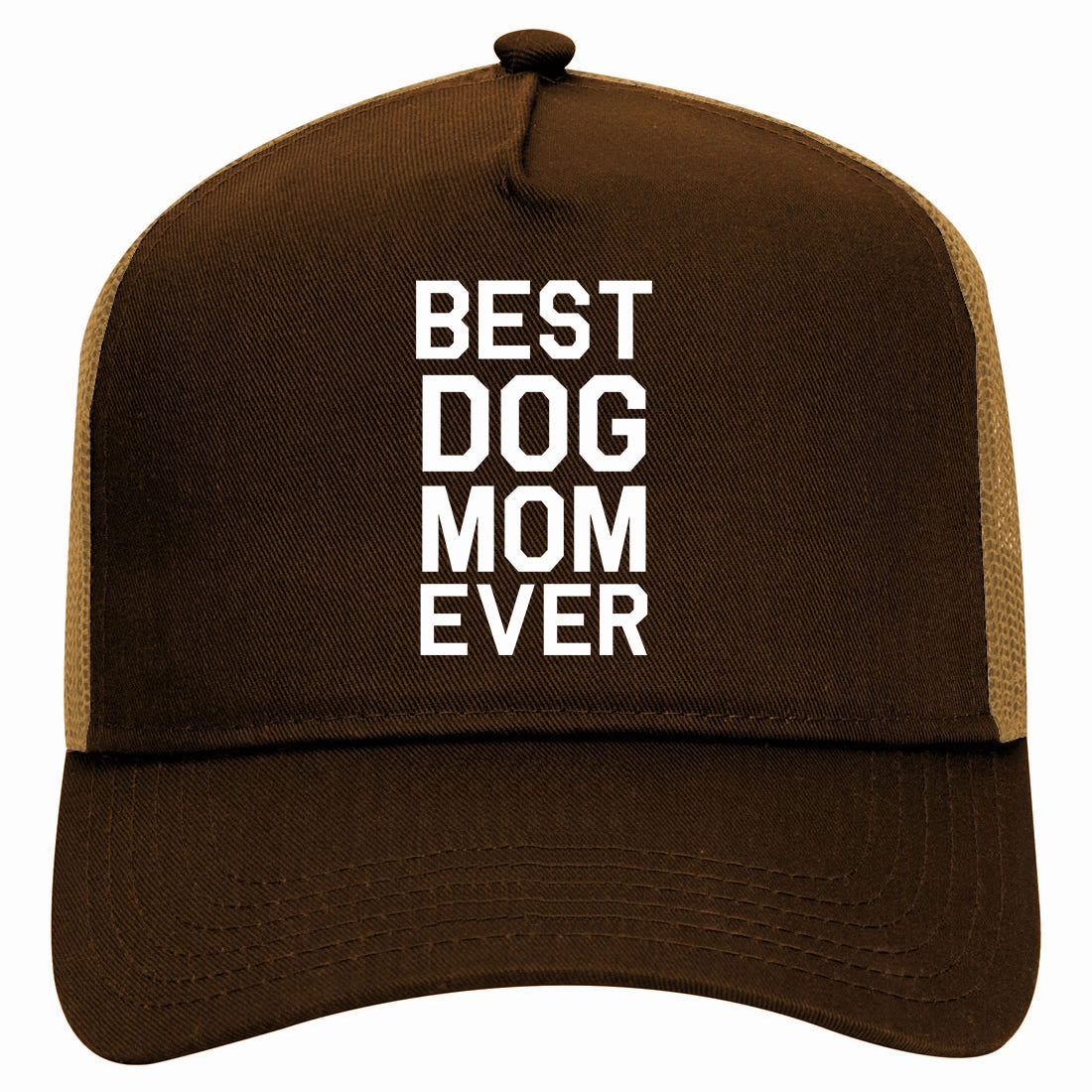 Best Dog Mom Ever Retro Adult 5 Panel Mesh Trucker Hat