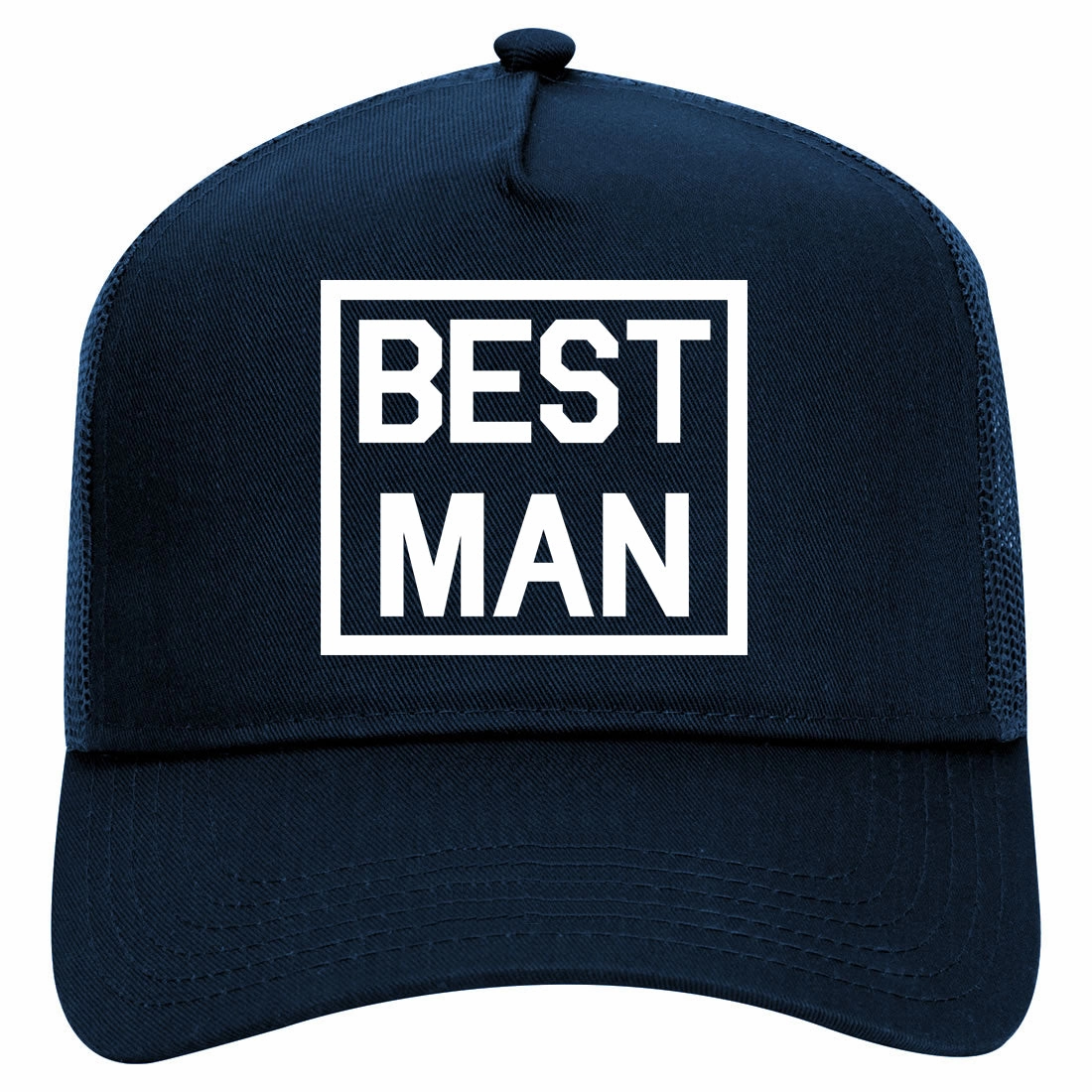 Best Man Bachelor Party Retro Adult 5 Panel Mesh Trucker Hat