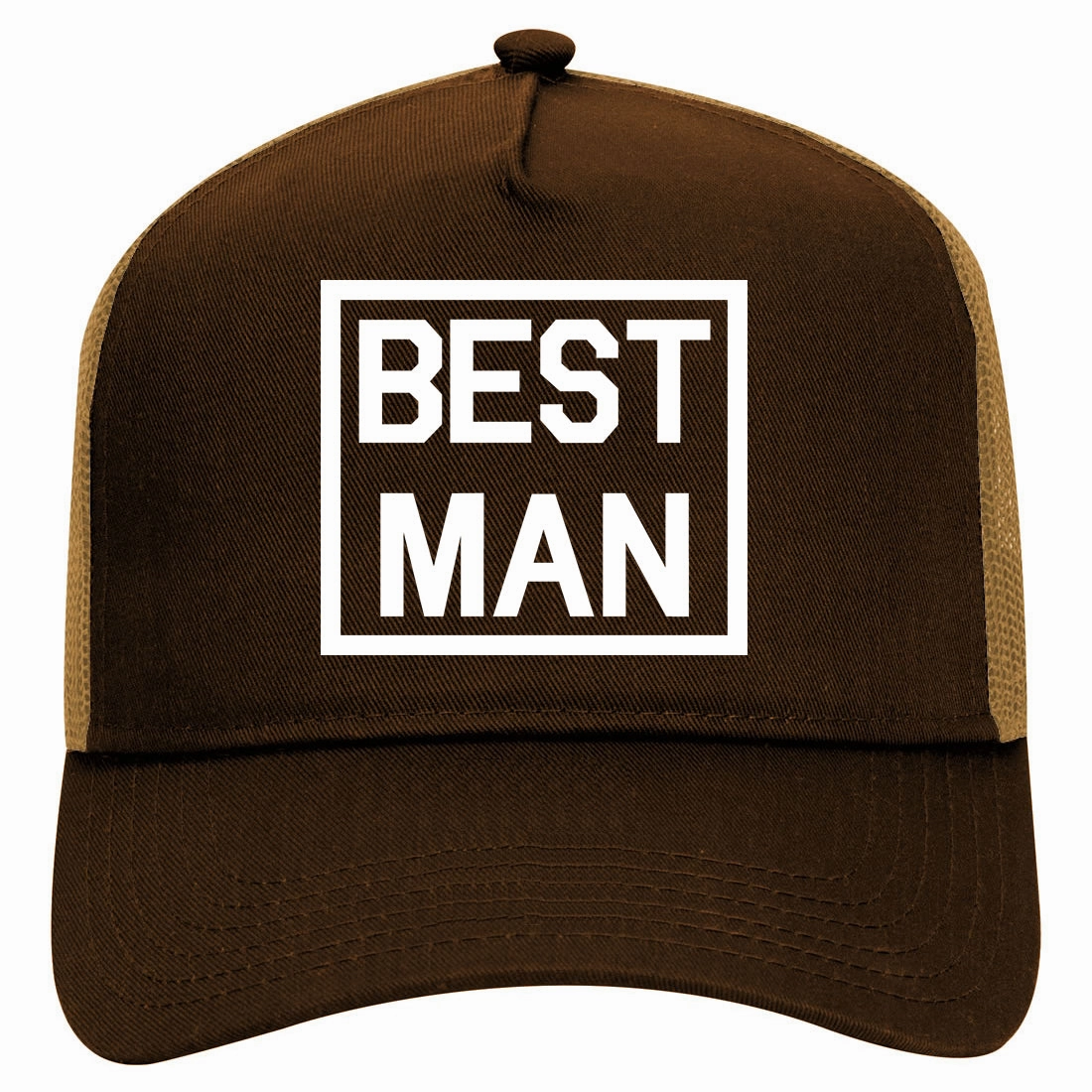 Best Man Bachelor Party Retro Adult 5 Panel Mesh Trucker Hat