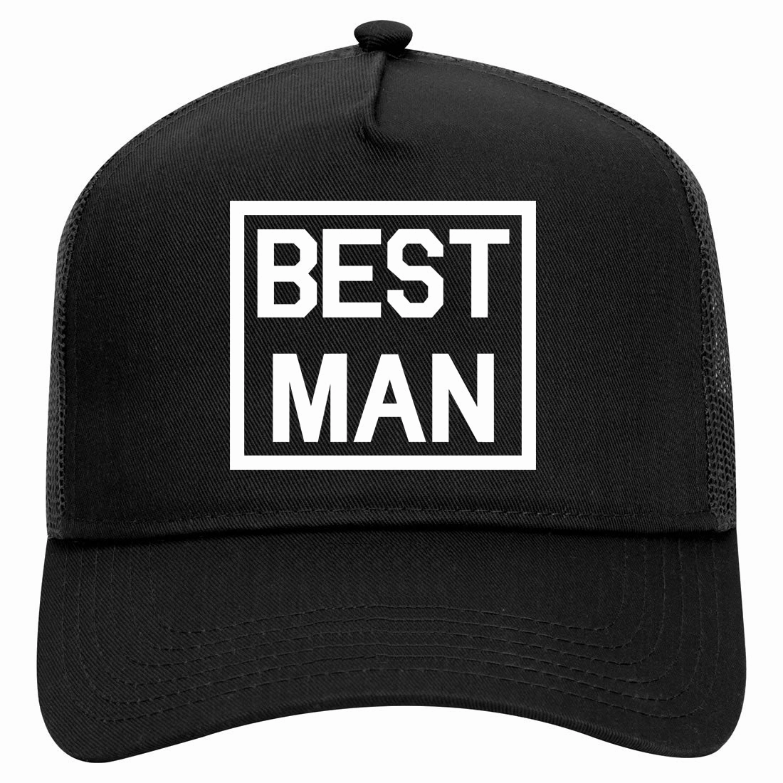 Best Man Bachelor Party Retro Adult 5 Panel Mesh Trucker Hat