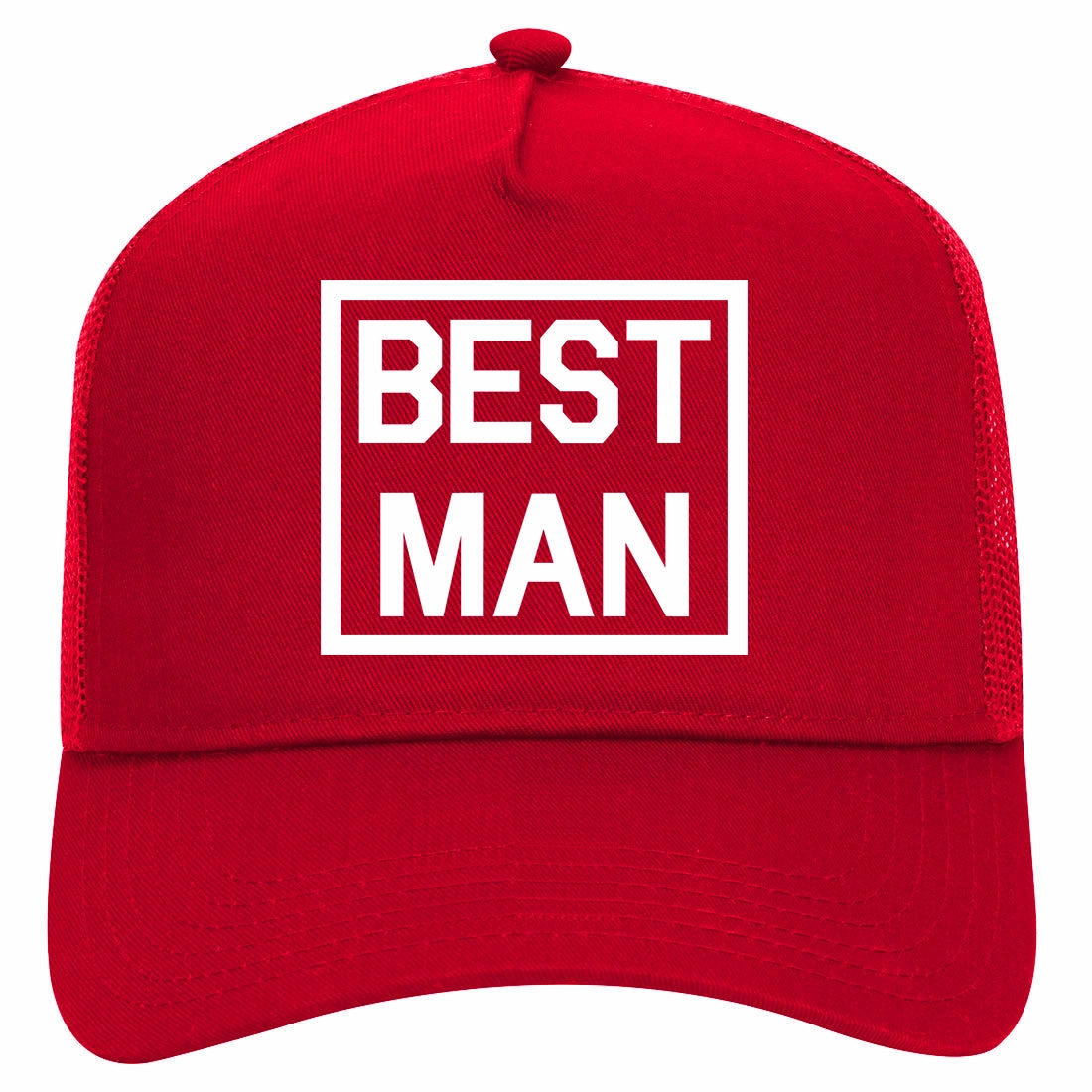 Best Man Bachelor Party Retro Adult 5 Panel Mesh Trucker Hat