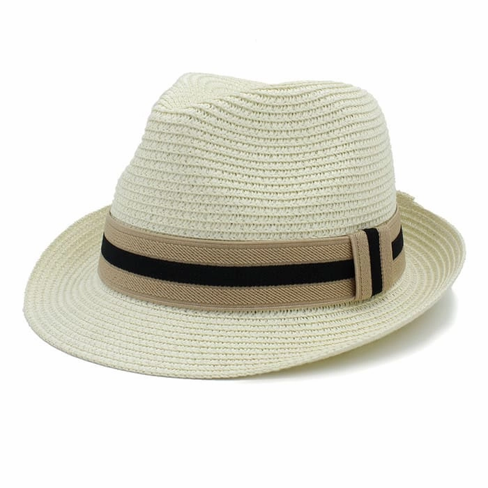 Bianco Summer Straw Trilby Hat