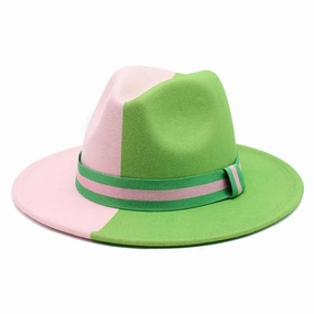 Bicolor Summer Fedora Hat
