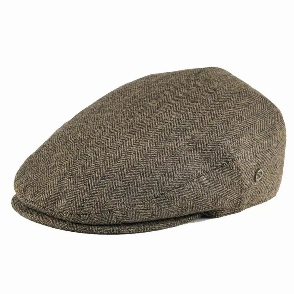 Birmingham Herringbone Wool Flat Cap