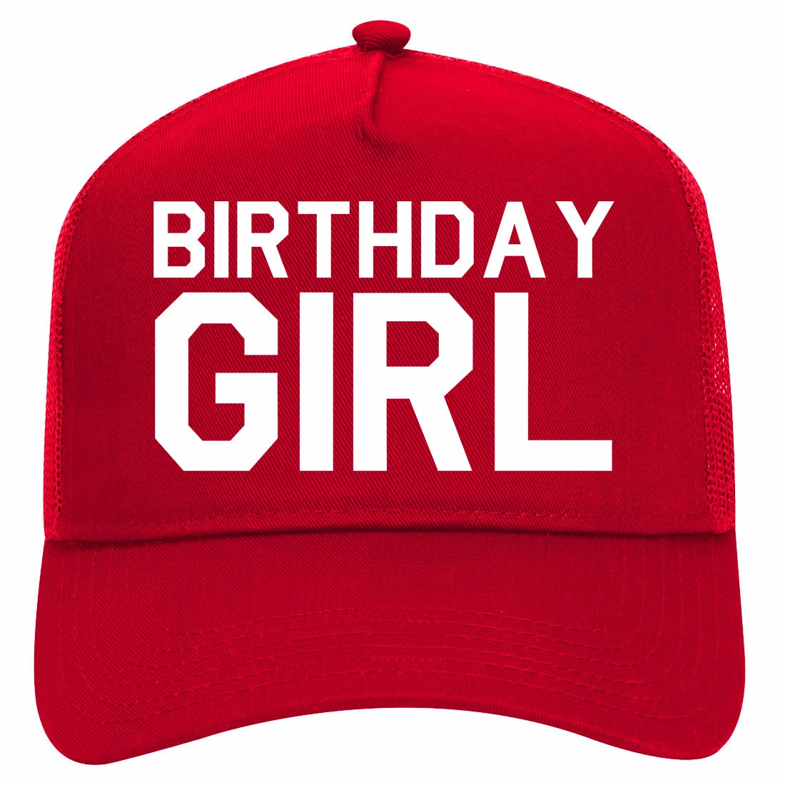 Birthday Girl Retro Adult 5 Panel Mesh Trucker Hat
