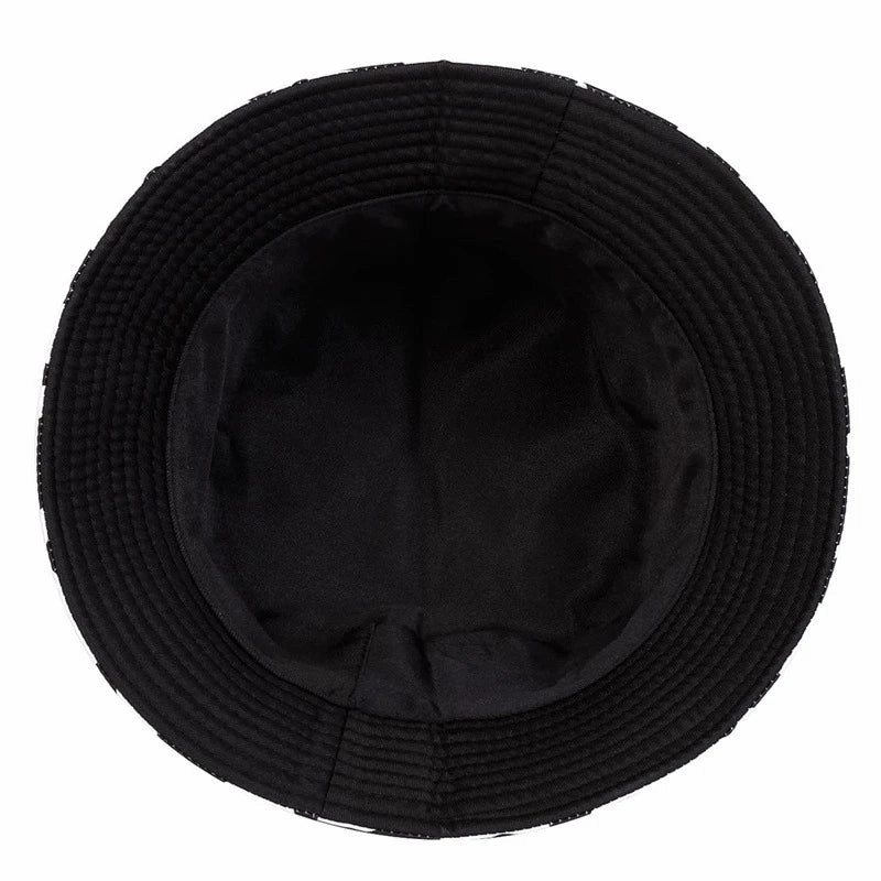 Black & White Cow Print Reversible Bucket Hat