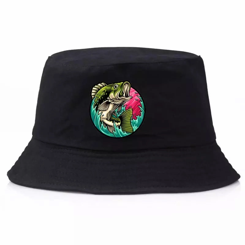Black Bass Fisherman Bucket Hat