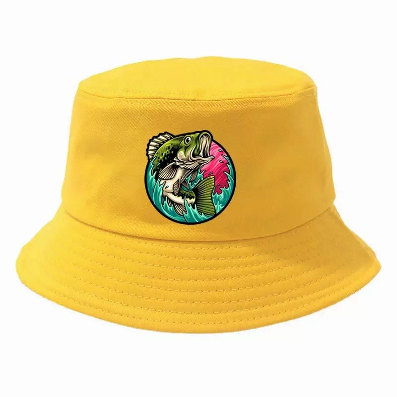Black Bass Fisherman Bucket Hat