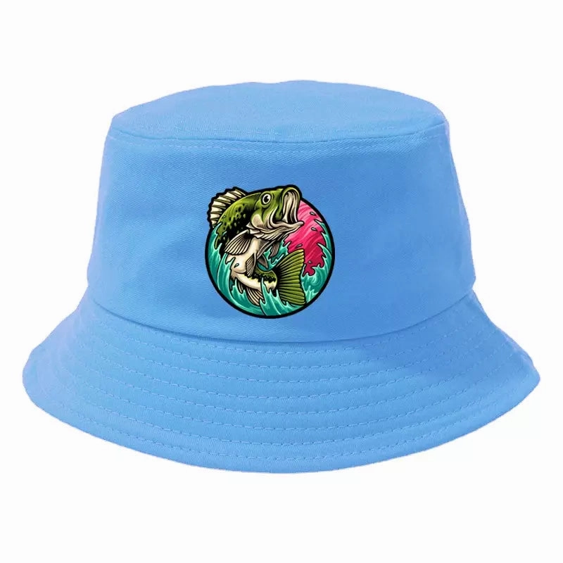Black Bass Fisherman Bucket Hat