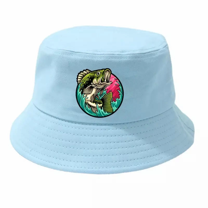 Black Bass Fisherman Bucket Hat