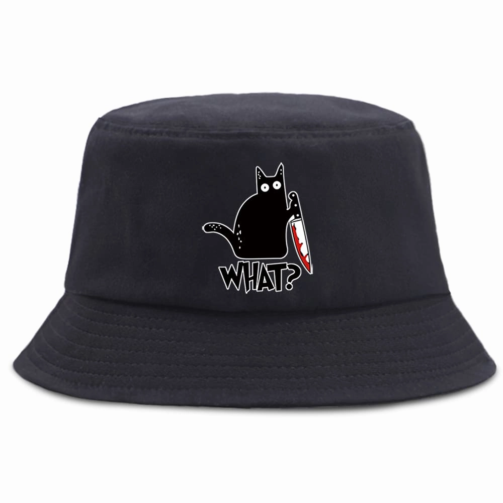 Black Cat & Knife Bucket Hat