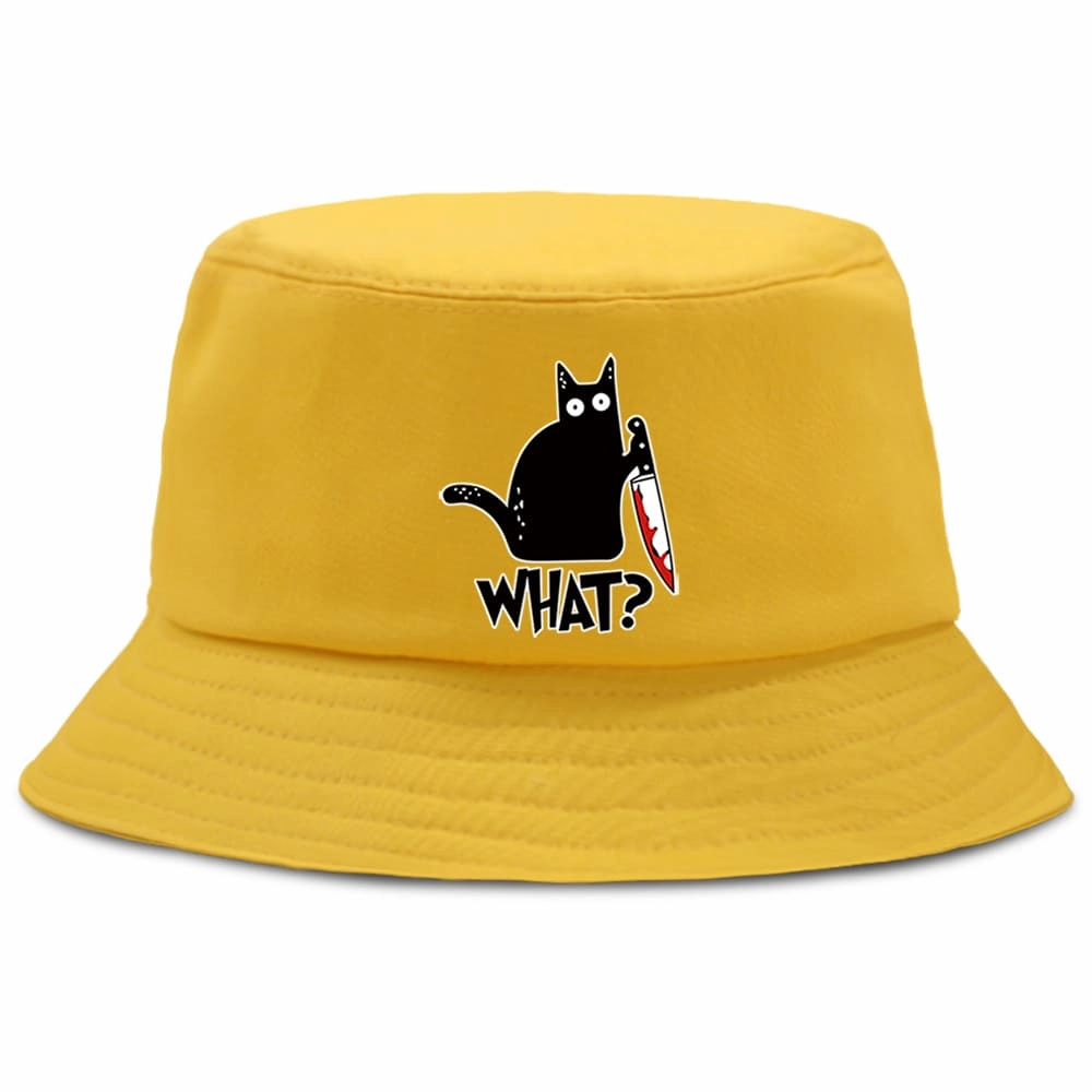 Black Cat & Knife Bucket Hat